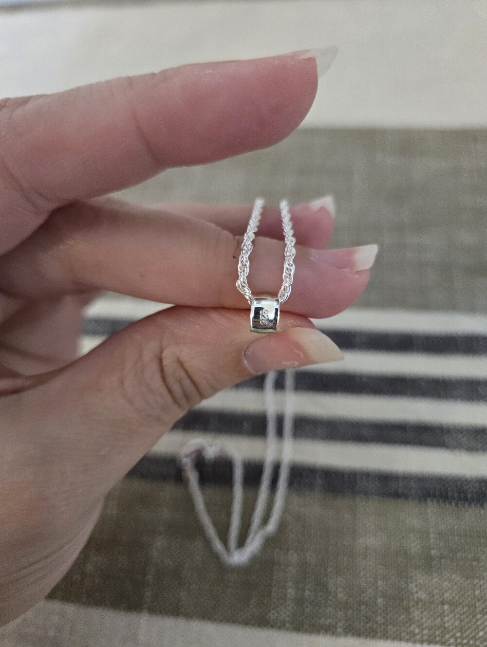 Sterling Silver Triple Cross Pendant Necklace with Matching Ring, Ring Size 10 - Picture 6 of 10